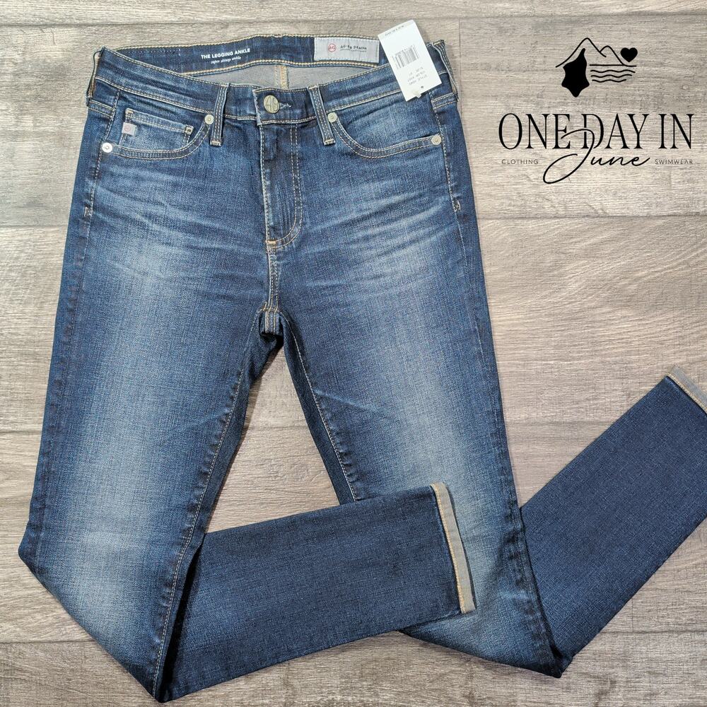 AG Adriano Goldschmied The Legging Ankle Super Skinny Jeans Blue NWT Size 4 (27)